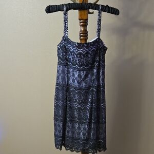 Black Lace Sleeveless Dress